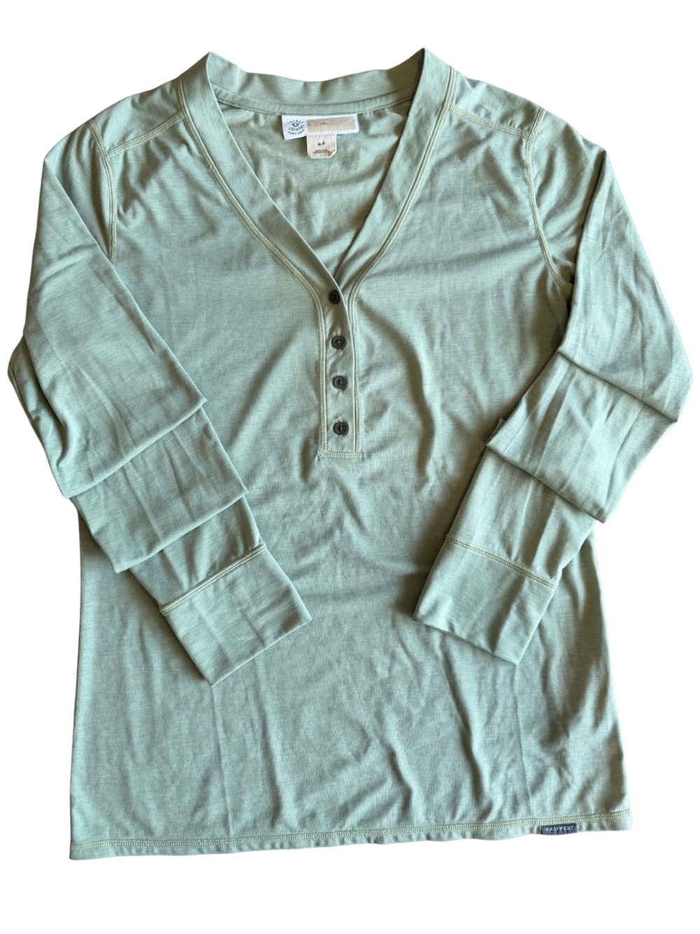 ExOfficio BugsAway Henley Small Sage Green Insect Shield UPF 50 Travel Camping